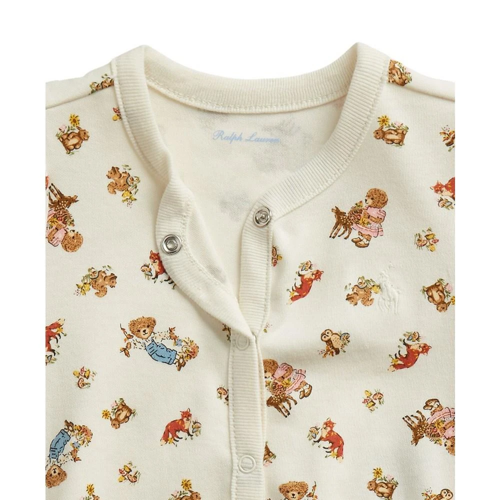 商品Ralph Lauren|Baby Girls Polo Bear Cotton Bubble Shortall,价格¥260,第3张图片详细描述