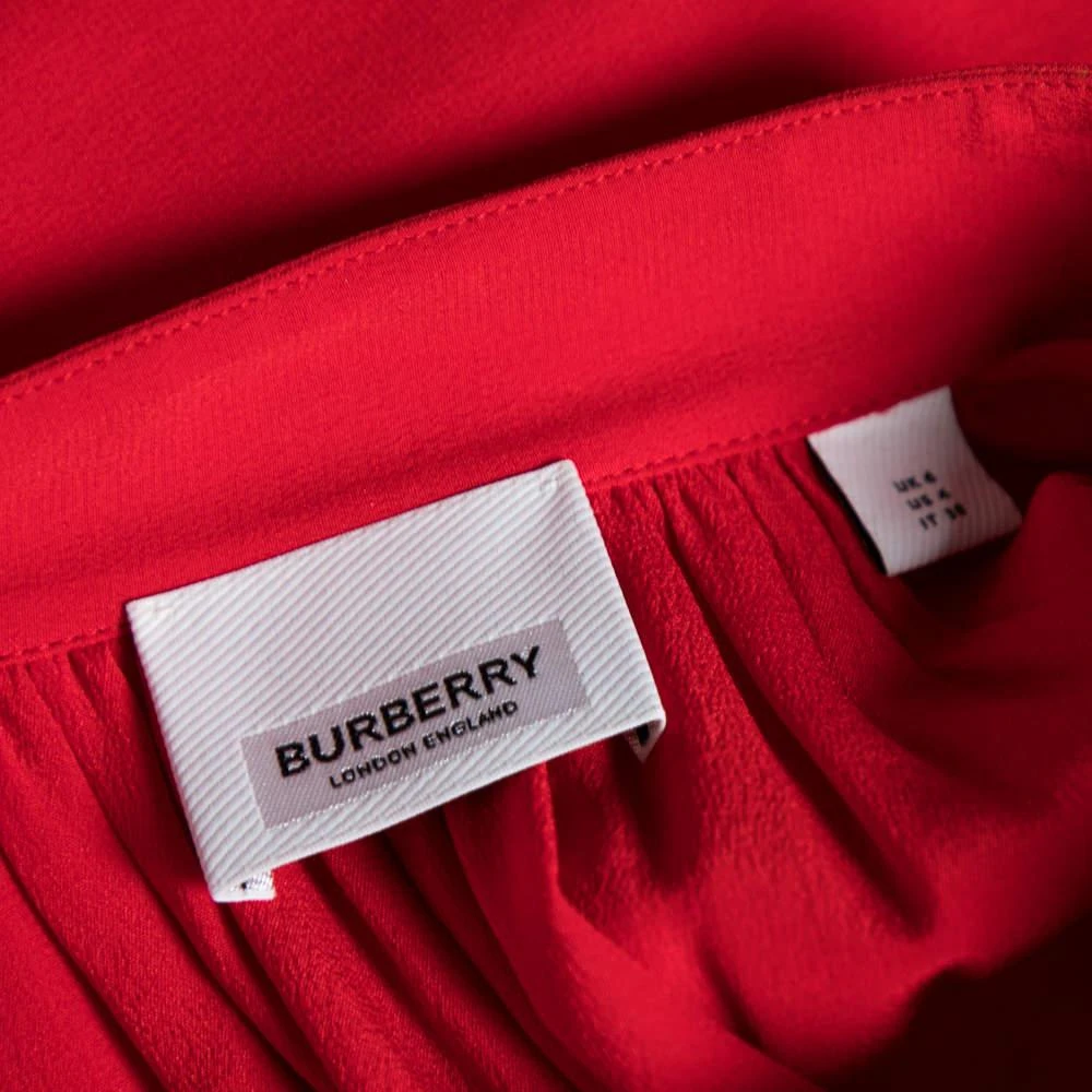 商品[二手商品] Burberry|Burberry Red Silk Button Down Maxi Dress S,价格¥3651,第5张图片详细描述