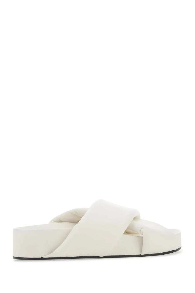 商品Jil Sander|Ivory nappa leather slippers,价格¥3646,第2张图片详细描述