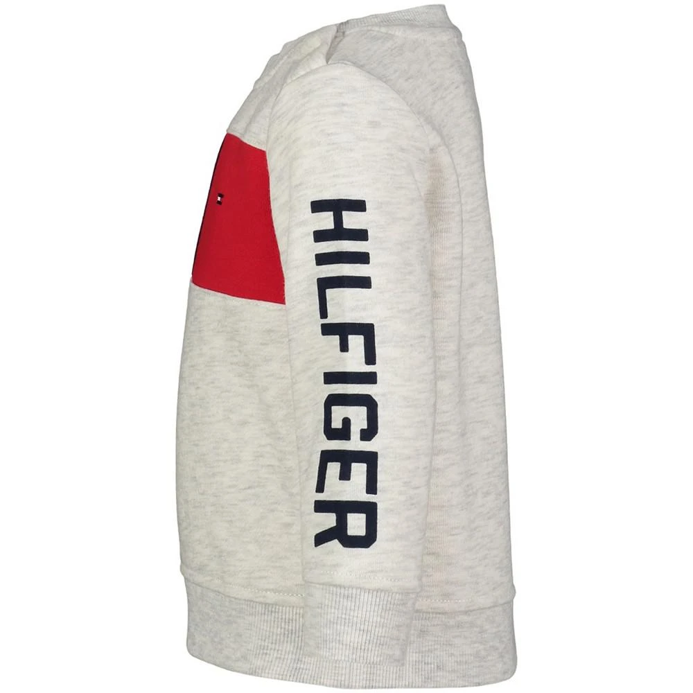 商品Tommy Hilfiger|Baby Boys Global Stripe Heather Crewneck Sweatsuit, 2 Piece Set,价格¥228,第2张图片详细描述