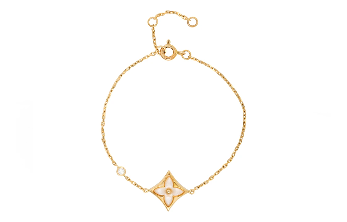 商品[国内直发] Louis Vuitton|粉色珍珠母贝与钻石镶嵌 18K玫瑰金 手链 女款,价格¥12320,第1张图片