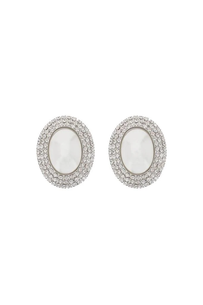 商品Alessandra Rich|Alessandra rich oval earrings with pearl and crystals,价格¥1903,第1张图片