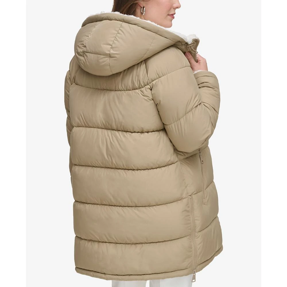 商品Calvin Klein|Women's Faux-Fur-Lined Hooded Puffer Coat,价格¥871,第2张图片详细描述