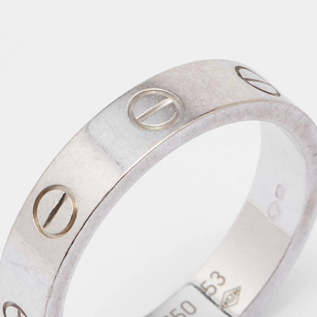 商品[二手商品] Cartier|Cartier Love 1 Diamond 18K White Gold Narrow Wedding Band Ring Size 53,价格¥6860,第3张图片详细描述