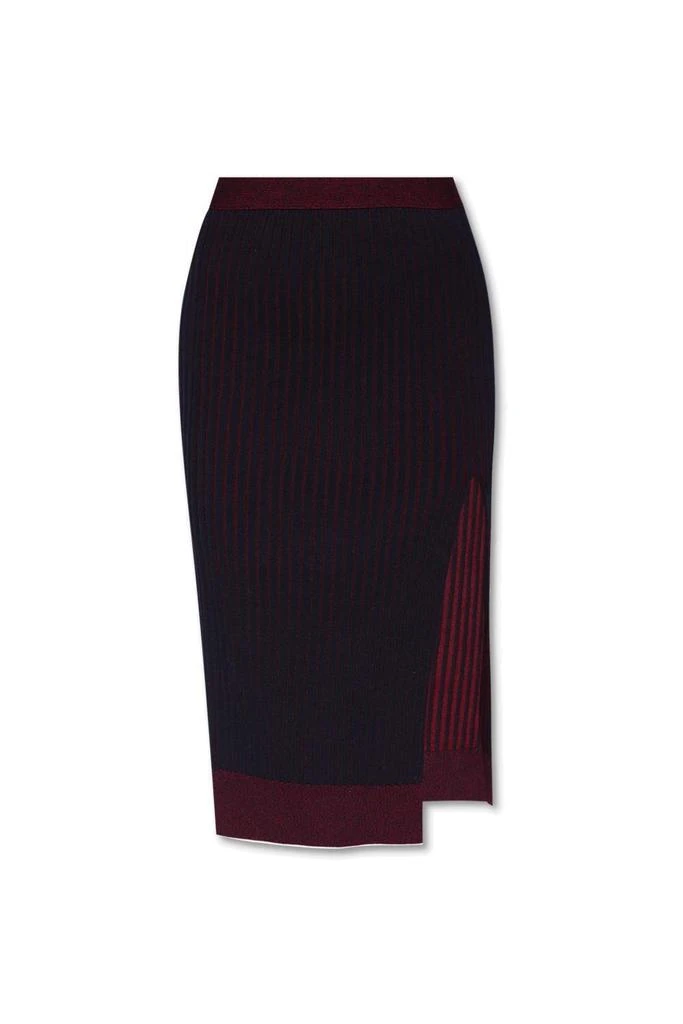 商品Bottega Veneta|Bottega Veneta Ribbed Side Slit Skirt,价格¥2882,第1张图片