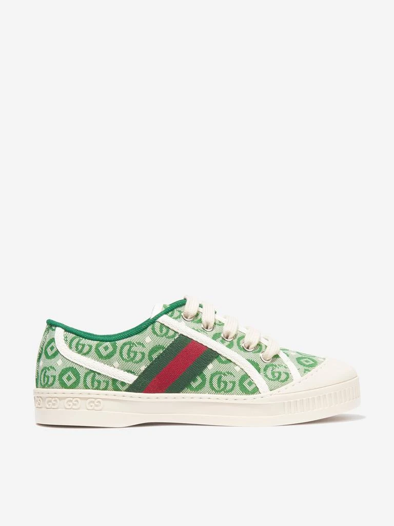 商品Gucci|Gucci Kids Tennis Trainers in Green,价格¥1622,第1张图片