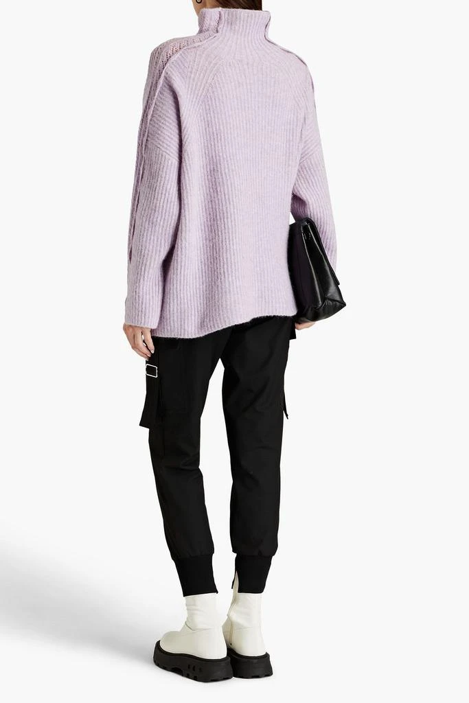 商品3.1 Phillip Lim|Pointelle-trimmed ribbed-knit turtleneck sweater,价格¥1013,第3张图片详细描述