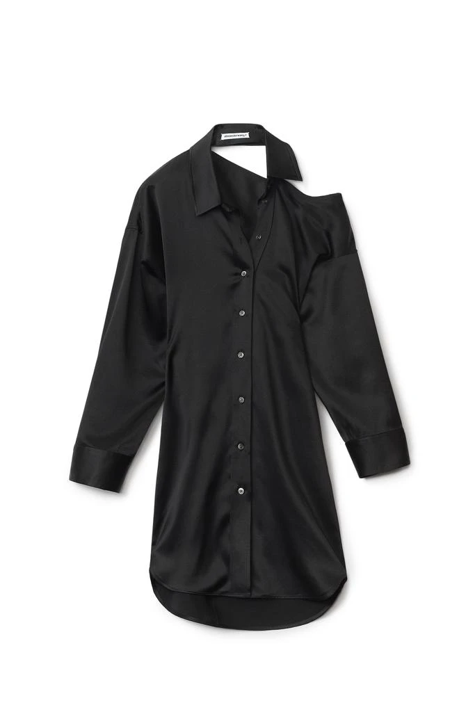 商品Alexander Wang|CUTOUT SHOULDER DRESS IN SILK CHARMEUSE,价格¥1791,第1张图片
