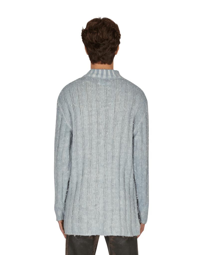 Funnel Neck Sweater Blue商品第4张图片规格展示