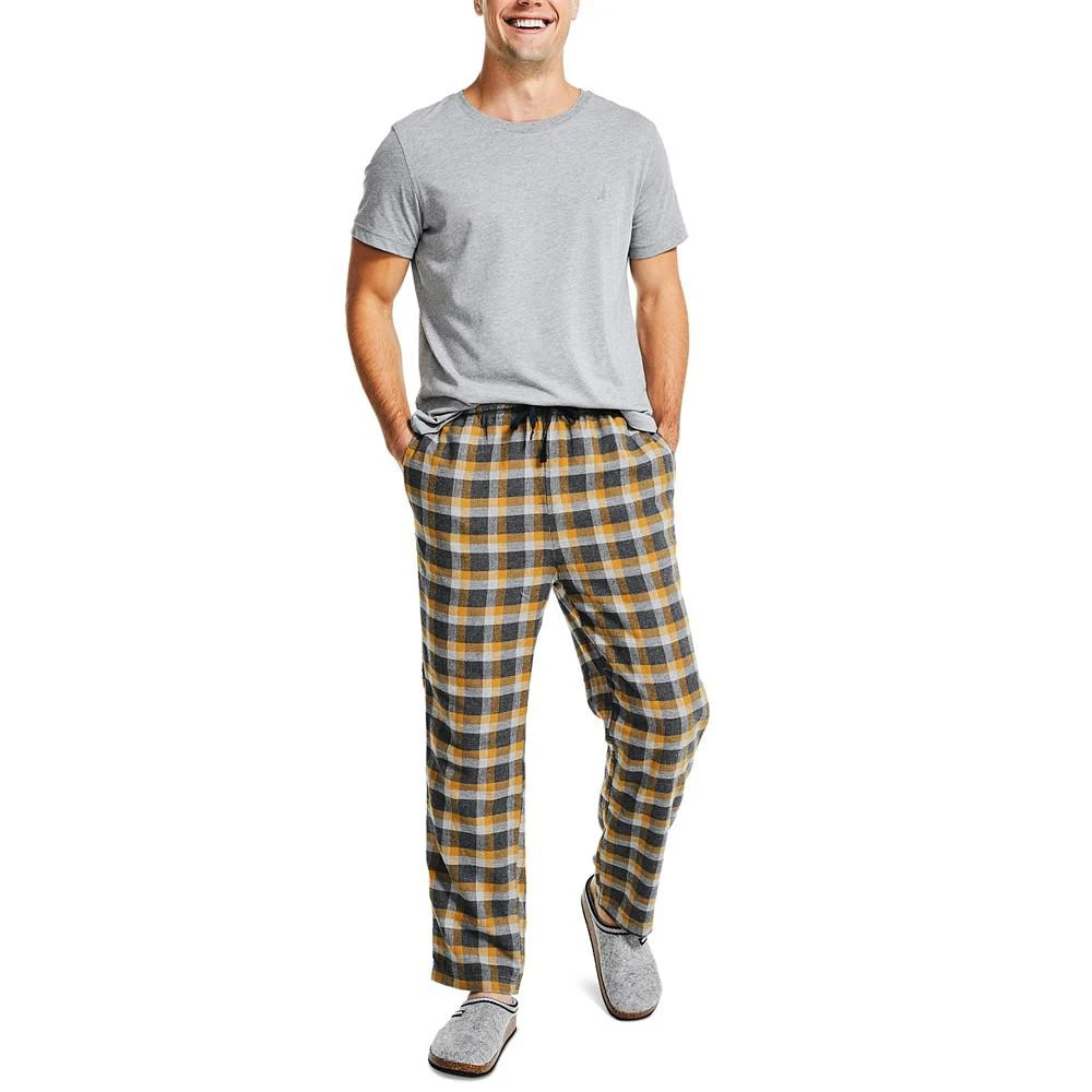 商品Nautica|Men's 2-Pc. Classic-Fit Solid T-Shirt & Plaid Flannel Pajama Pants Set,价格¥359,第2张图片详细描述