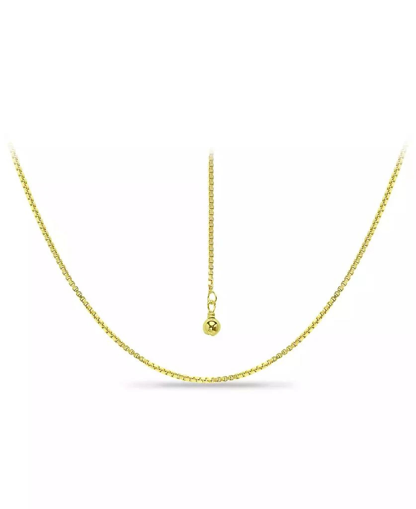 商品Giani Bernini|Adjustable 16"- 22" Box Link Chain Necklace in 18k Gold-Plated Sterling Silver, Created for Macy's (Also in Sterling Silver),价格¥916,第4张图片详细描述