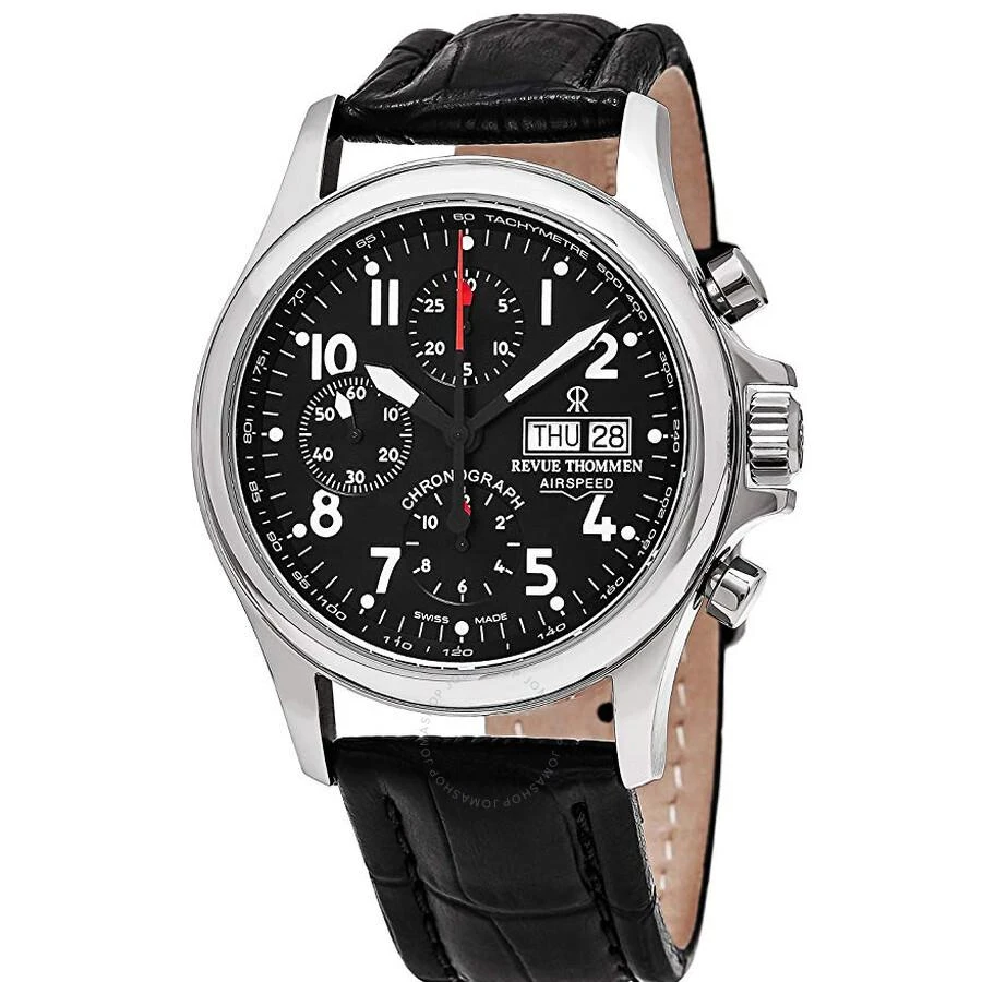 商品Revue Thommen|Airspeed Chronograph Automatic Black Dial Men's Watch 17081.6537,价格¥7280,第1张图片