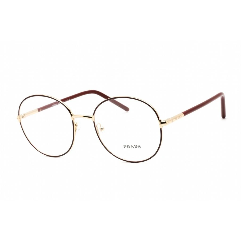 商品Prada|Prada Women's Eyeglasses - Round Pale Gold/Bordeaux Metal Frame | 0PR 55WV 09P1O1,价格¥1254,第1张图片