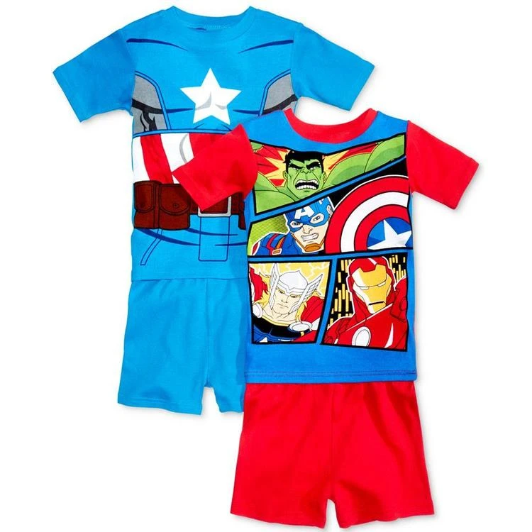 商品Marvel|4-Pc. Avengers & Captain America Cotton Pajama Set, Little Boys (2-7) & Big Boys (8-20),价格¥135,第2张图片详细描述