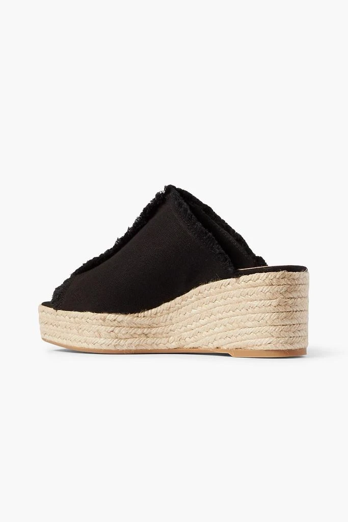 商品CASTAÑER|Querla 60 frayed canvas espadrille wedge mules,价格¥287,第3张图片详细描述