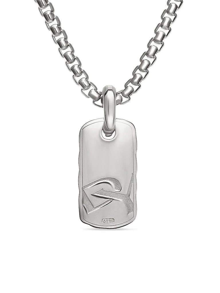 商品David Yurman|Petite Sculpted Cable Tag in Sterling Silver, 24MM,价格¥1850,第3张图片详细描述