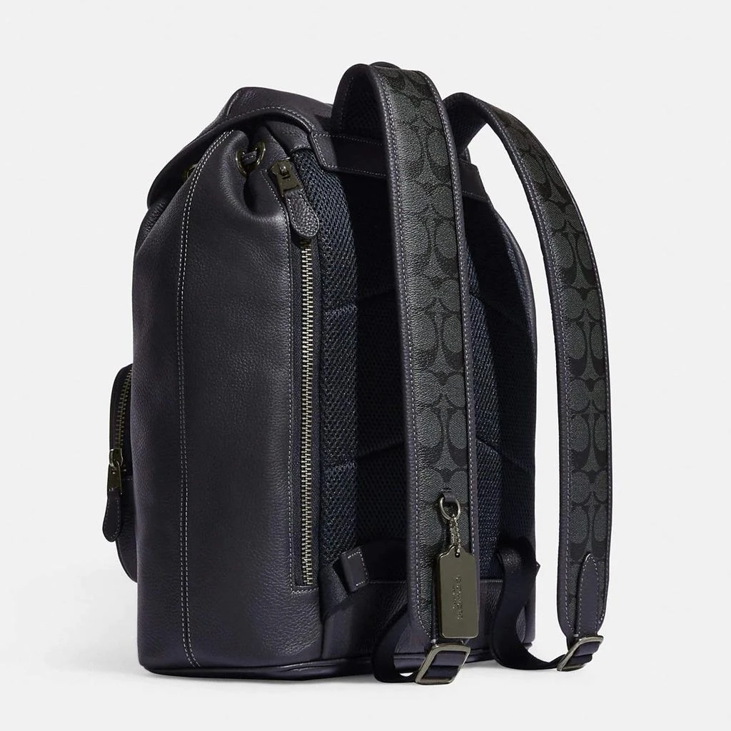 商品Coach|Coach Black/Charcoal Signature Canvas and Leather Sullivan Backpack,价格¥7206,第2张图片详细描述