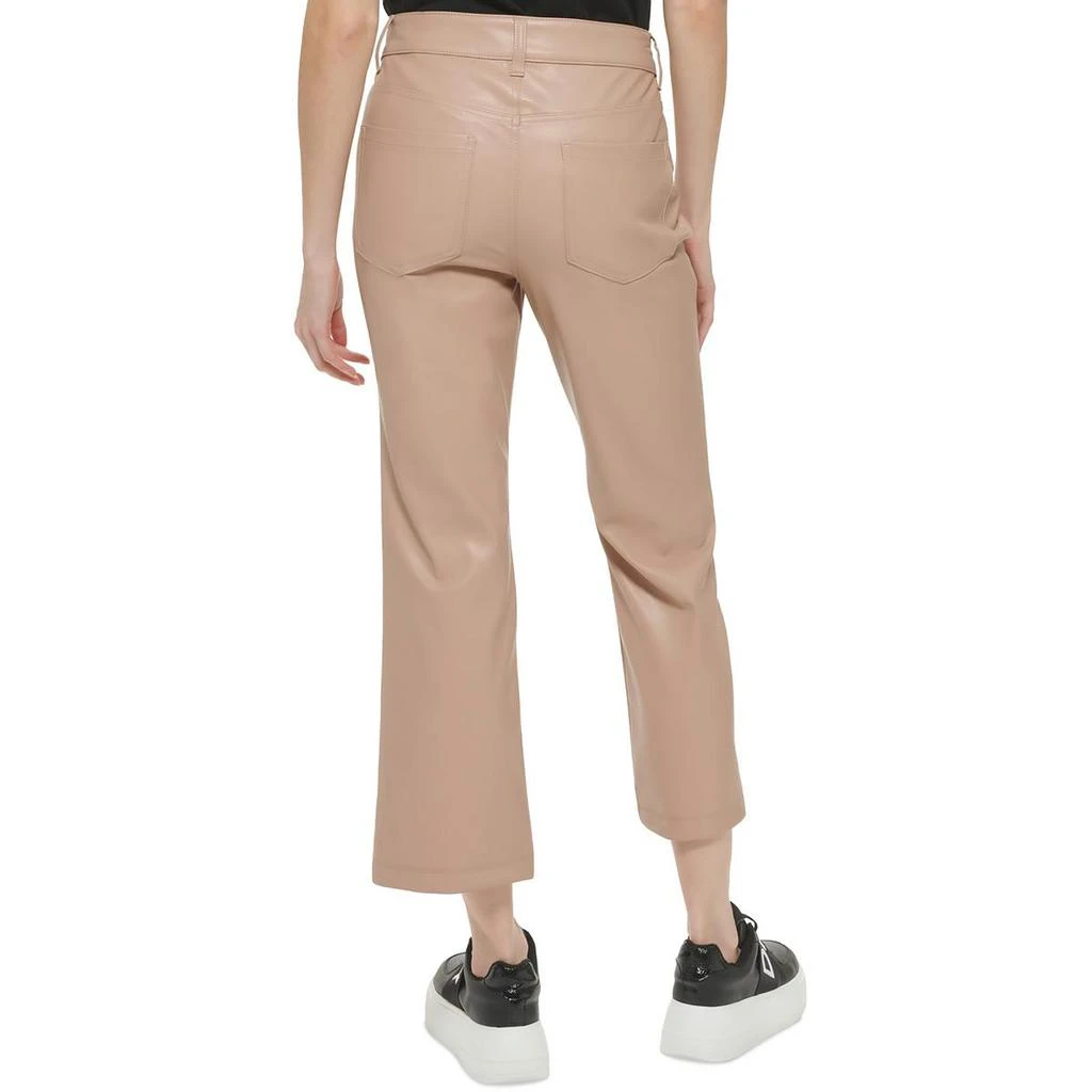 商品DKNY|DKNY Womens Faux Leather High Rise Cropped Pants,价格¥147,第2张图片详细描述