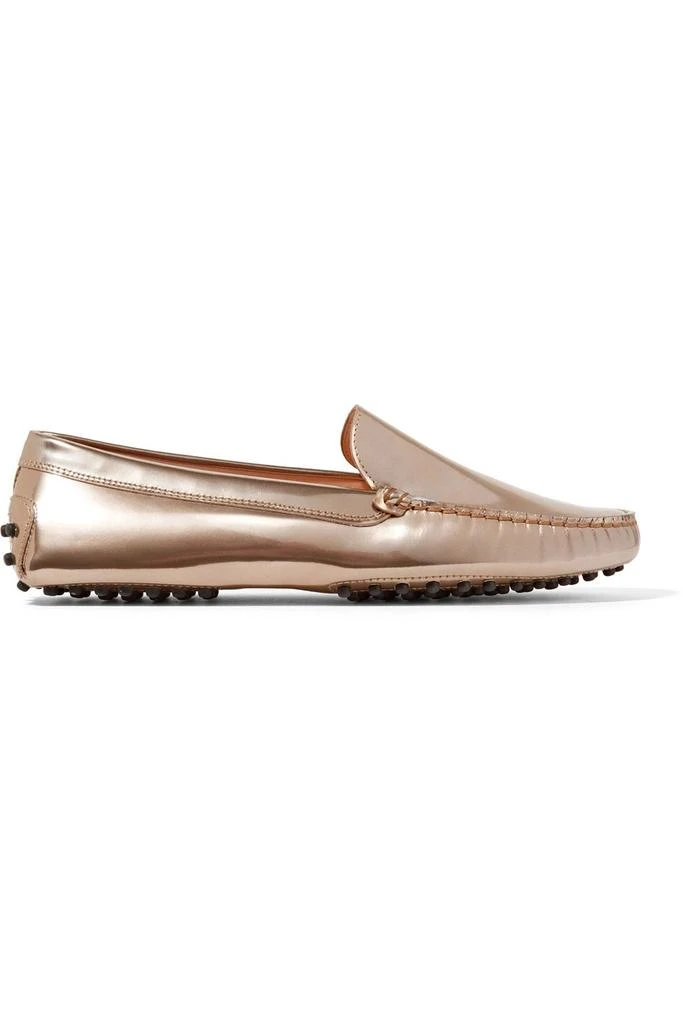 商品Tod's|Metallic patent-leather loafers,价格¥1898,第1张图片