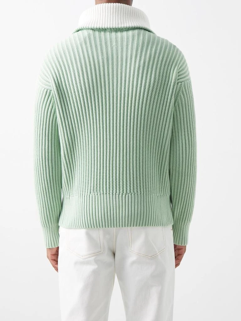 商品AMI|Half-zip organic cotton-blend sweater,价格¥2749,第5张图片详细描述