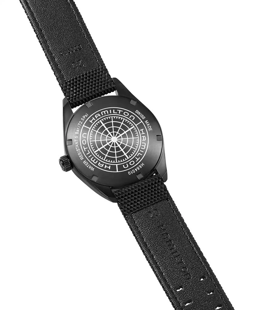 商品Hamilton|Men's Swiss Khaki Field Black Rubber Strap Watch 40mm H68401735,价格¥4518,第3张图片详细描述