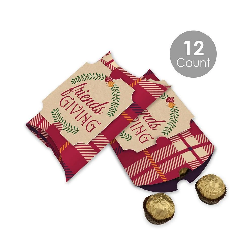 商品Big Dot of Happiness|Friends Thanksgiving Feast - Favor Gift Boxes - Friendsgiving Large Pillow Boxes - Set of 12,价格¥127,第2张图片详细描述