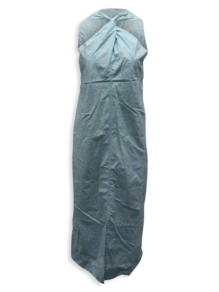 商品[二手商品] Ganni|Ganni Floral Printed Halter Neck Dress In Light Blue Cotton,价格¥870,第1张图片