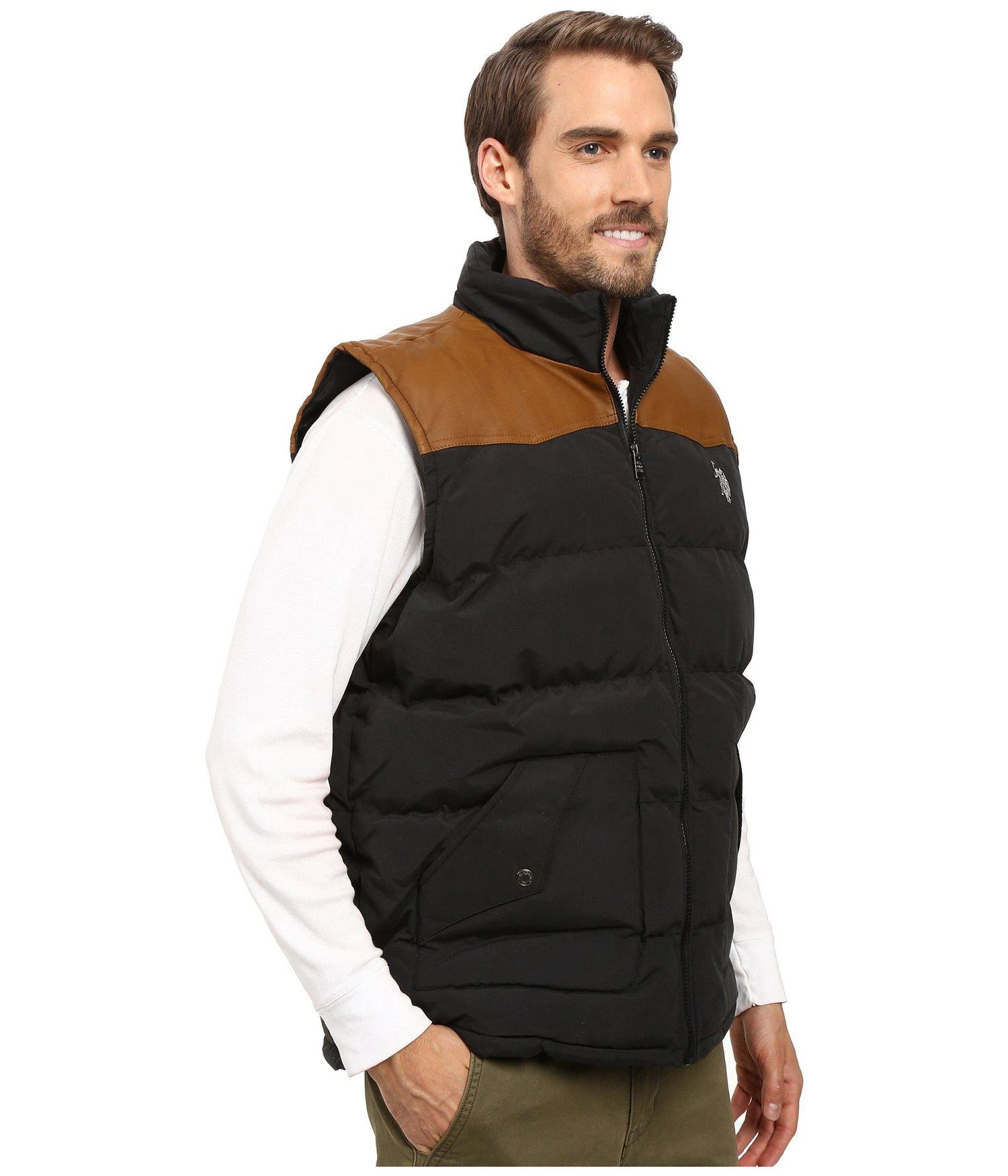 商品U.S. POLO ASSN.|U.S. POLO ASSN. Western Yoke Puffer Vest 男士外套,价格¥632,第4张图片详细描述