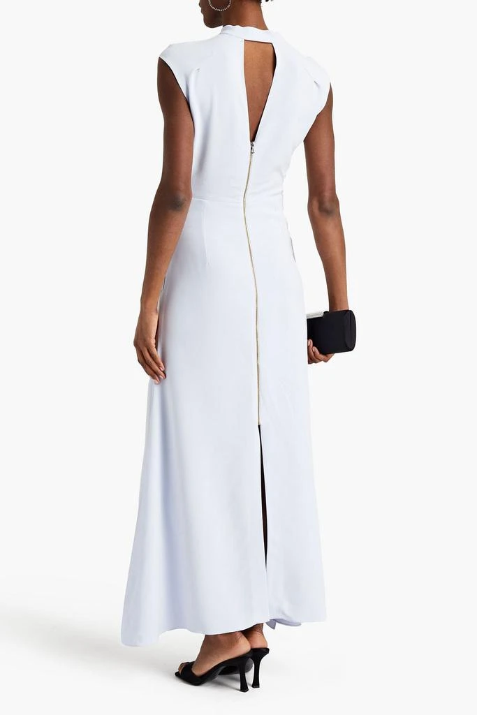 商品ROLAND MOURET|Katios pussy-bow cutout stretch-crepe maxi dress,价格¥3575,第1张图片