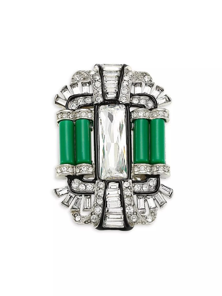 商品Kenneth Jay Lane|Crystal Deco Brooch,价格¥2238,第1张图片