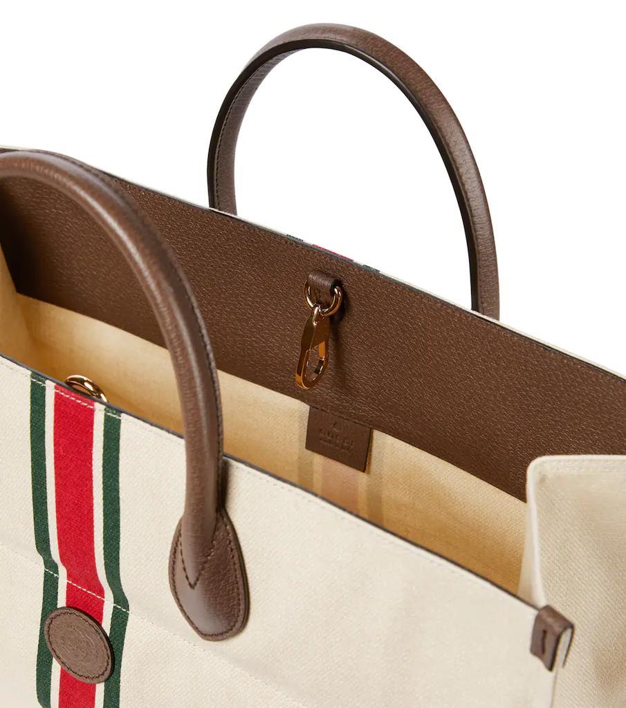 商品Gucci|L号亚麻折叠托特包,价格¥14850,第5张图片详细描述