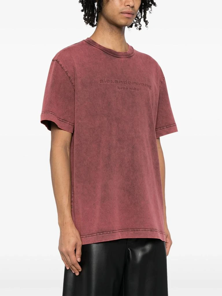 商品Alexander Wang|ALEXANDER WANG Women Bi-color Acid And Emboss Logo Short Sleeve Tee,价格¥897,第1张图片