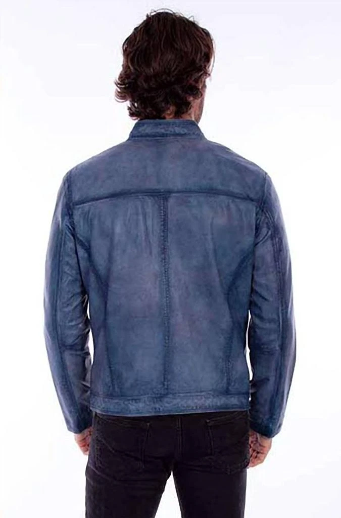 商品Scully|Scully - Men's Slim-fit Denim Soft Leather Jacket,价格¥2238,第3张图片详细描述