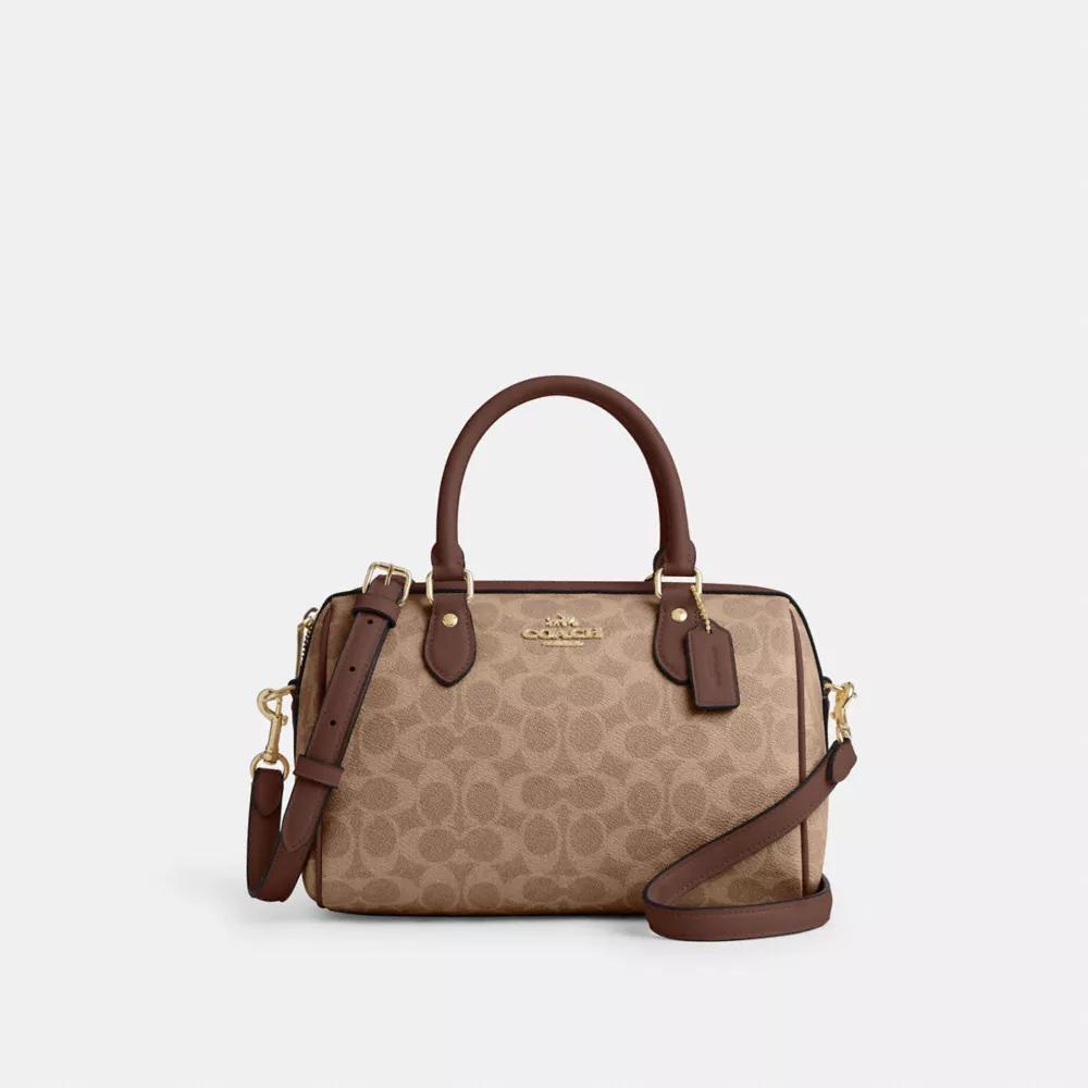 Coach Rowan Satchel Bag In Signature Canvas - Crossbody Bags