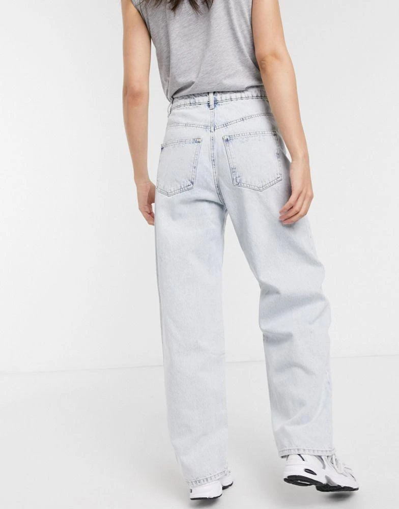 商品ASOS|ASOS DESIGN high rise 'relaxed' dad jeans in bleach wash,价格¥138,第2张图片详细描述