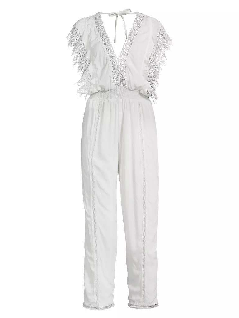 商品Peixoto|Katya Lace-Trim Cotton Jumpsuit,价格¥1935,第1张图片