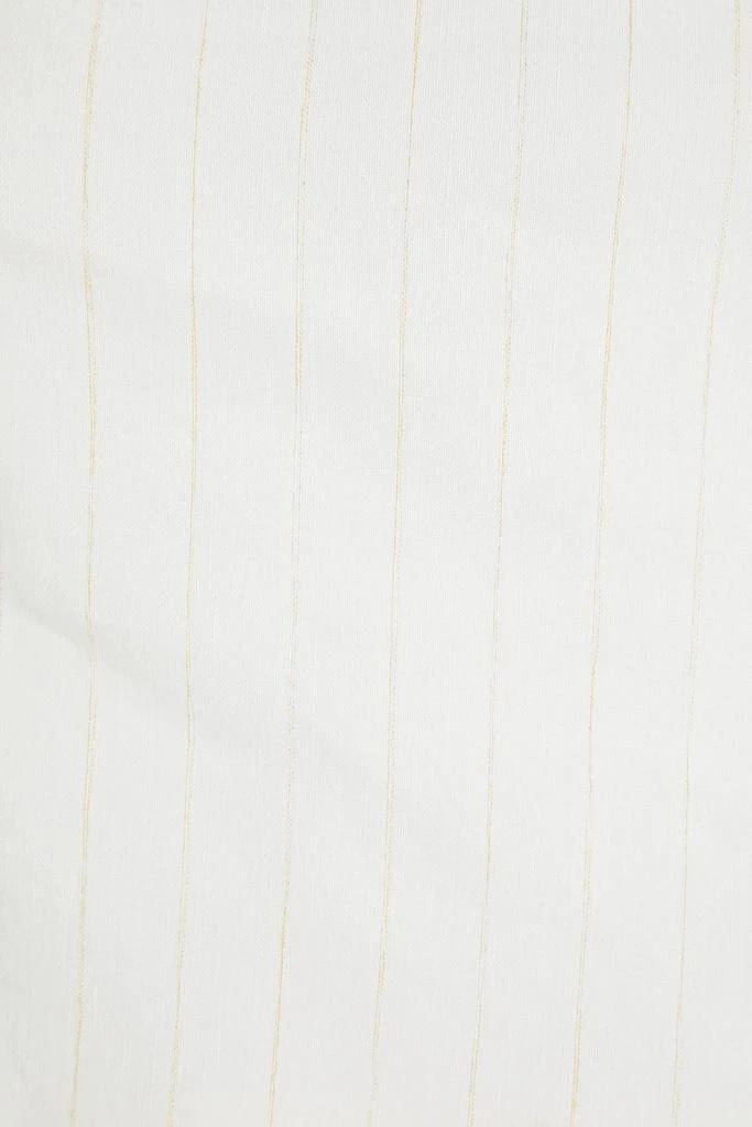 商品GALVAN  LONDON|Grotto pinstriped linen-blend bra top,价格¥888,第4张图片详细描述