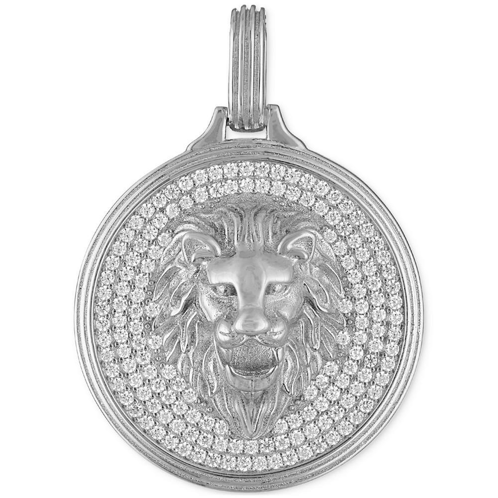 商品Esquire Men's Jewelry|Cubic Zirconia Lion Pendant in Sterling Silver, Created for Macy's,价格¥2576,第1张图片