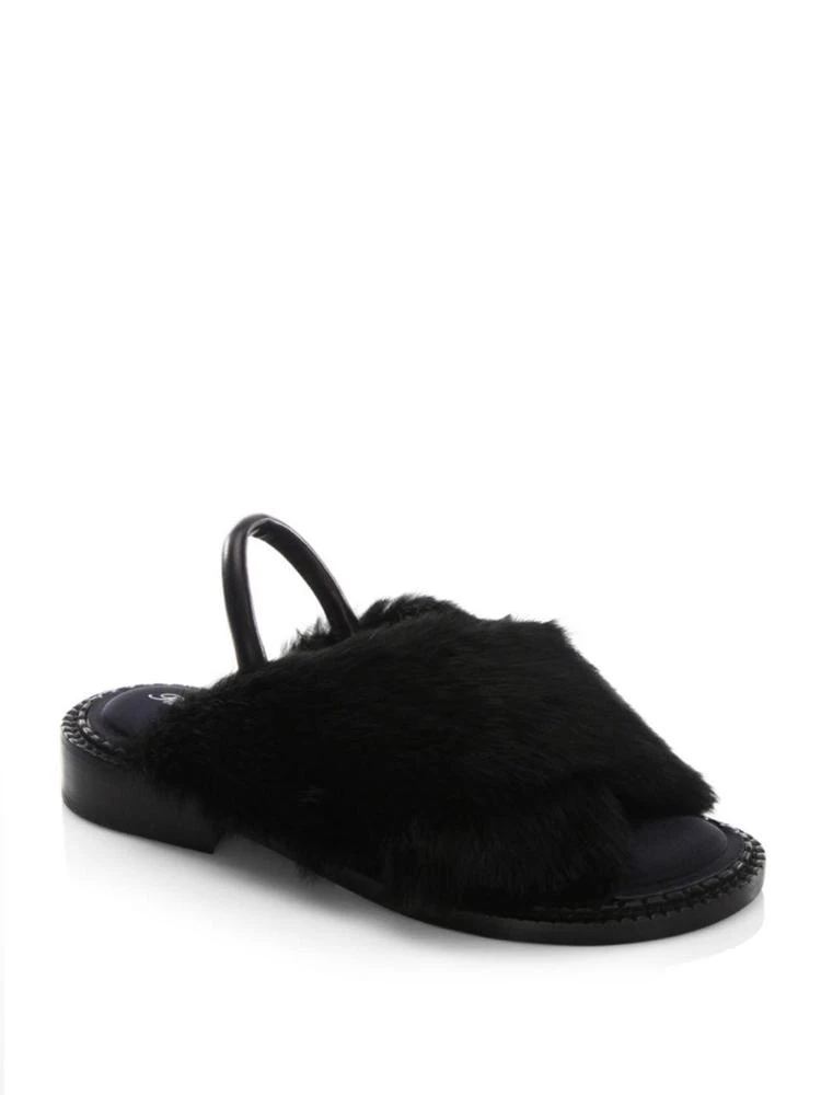 商品Clergerie|Rabbit Fur Slingback Sandals,价格¥2026,第1张图片