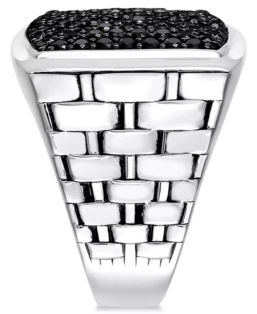 商品Macy's|Men's Sterling Silver Ring, Black Sapphire Square (2 ct. t.w.),价格¥2020,第3张图片详细描述