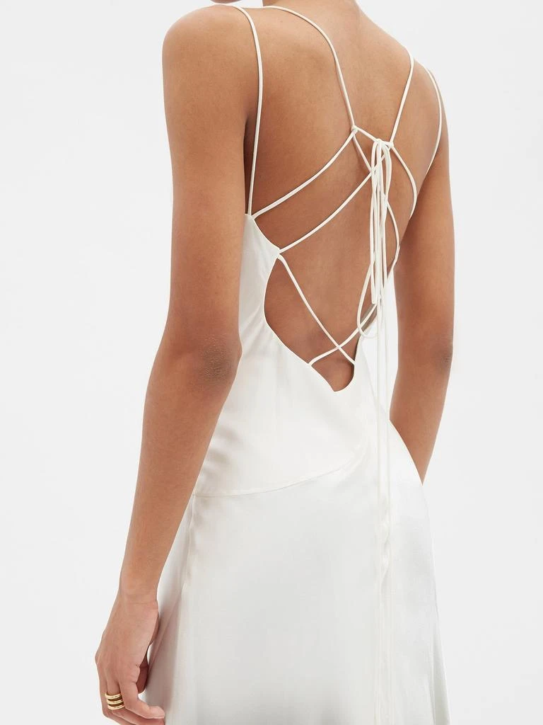 商品ROKSANDA|Nadiana lace-up back silk-satin gown,价格¥6238,第4张图片详细描述