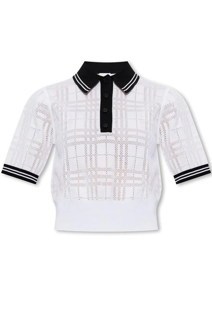 商品Burberry|Burberry Elenora Short-Sleeved Polo Shirt,价格¥6373,第1张图片