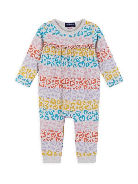 商品Andy & Evan|Baby Girl's Multicolor Leopard Print Coverall & Headband Set,价格¥346,第5张图片详细描述