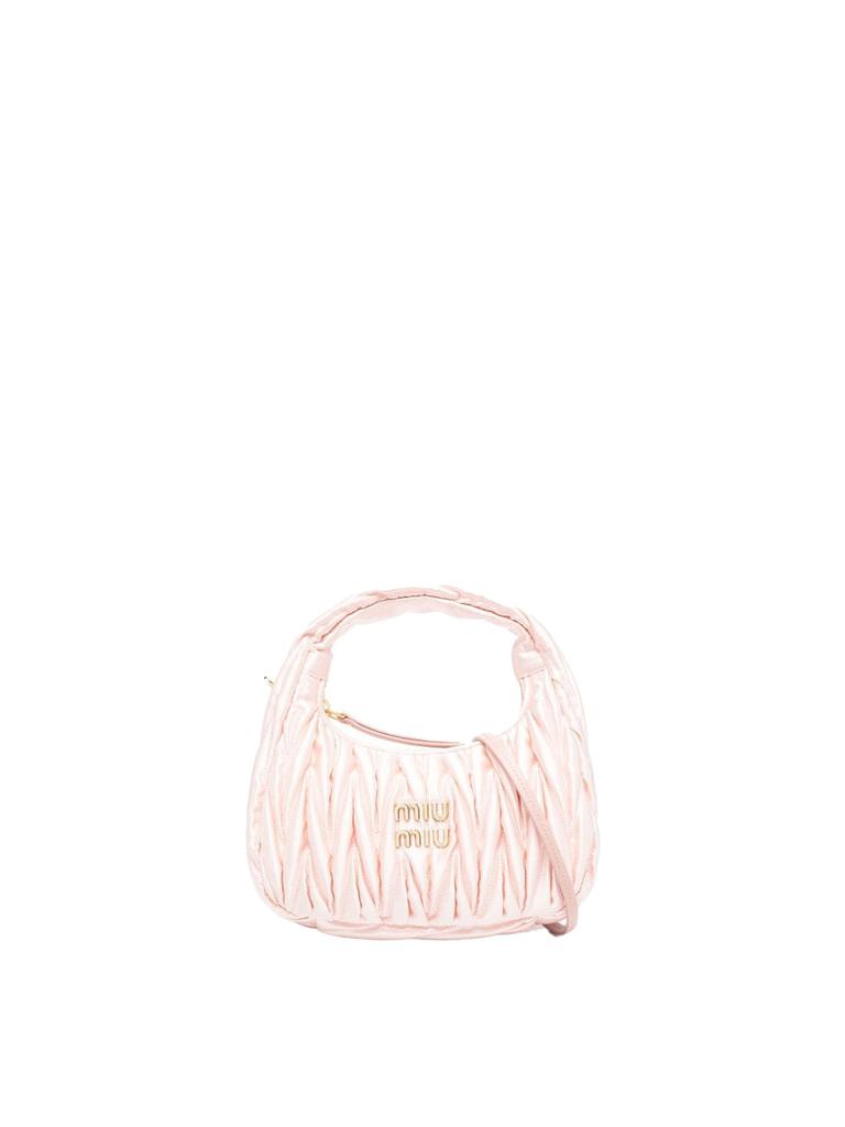 Miu Wander Matelassé Satin Mini Hobo Bag商品第1张图片规格展示