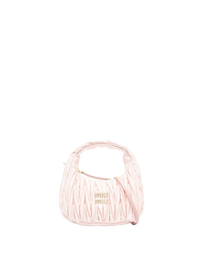 商品Miu Miu|Miu Wander Matelassé Satin Mini Hobo Bag,价格¥14811,第1张图片