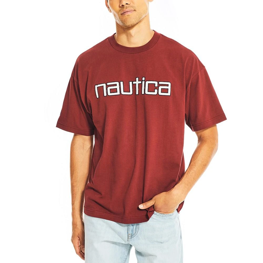 商品Nautica|Men's Vintage-Fit Logo Graphic Crew T-Shirt,价格¥82,第1张图片