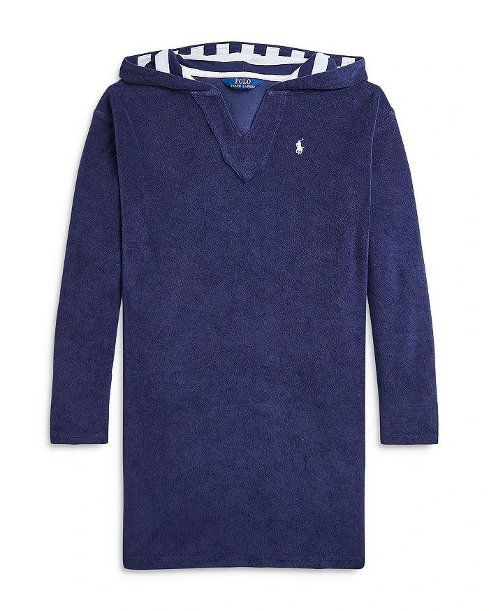 商品Ralph Lauren|Girls' Hooded Terry Cover-Up - Little Kid, Big Kid,价格¥568,第1张图片