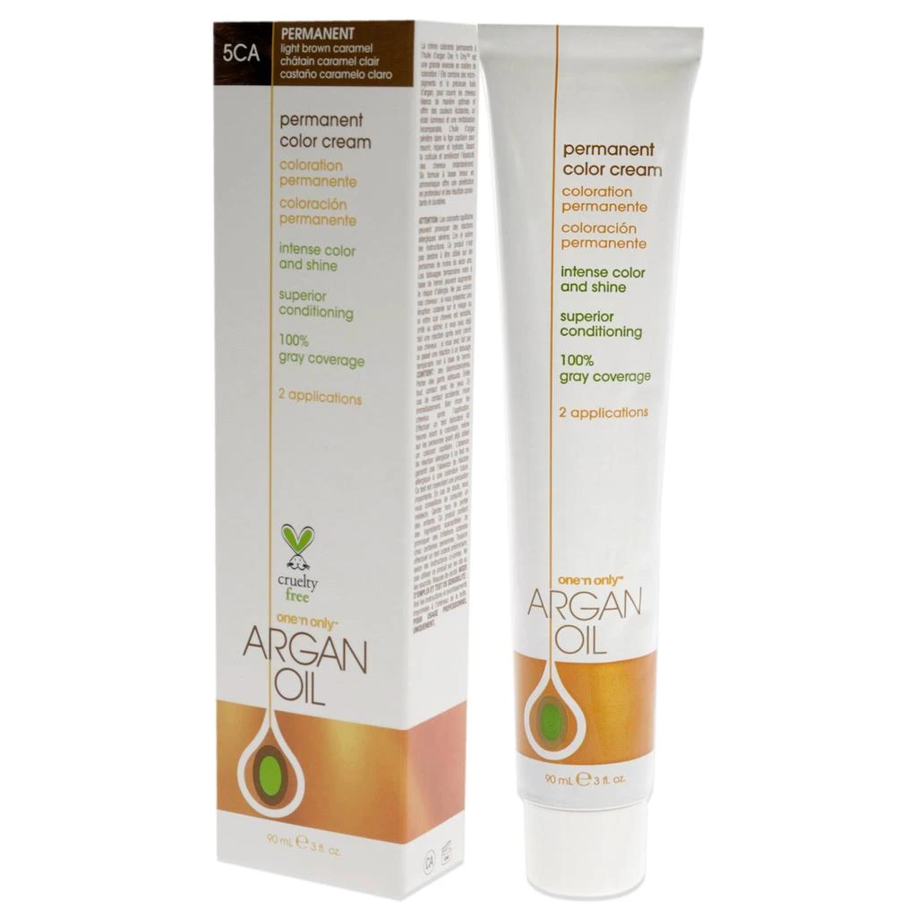 商品One n Only|Argan Oil Permanent Color Cream - 5CA Light Brown Caramel by  for Unisex - 3 oz Hair Color,价格¥132,第3张图片详细描述