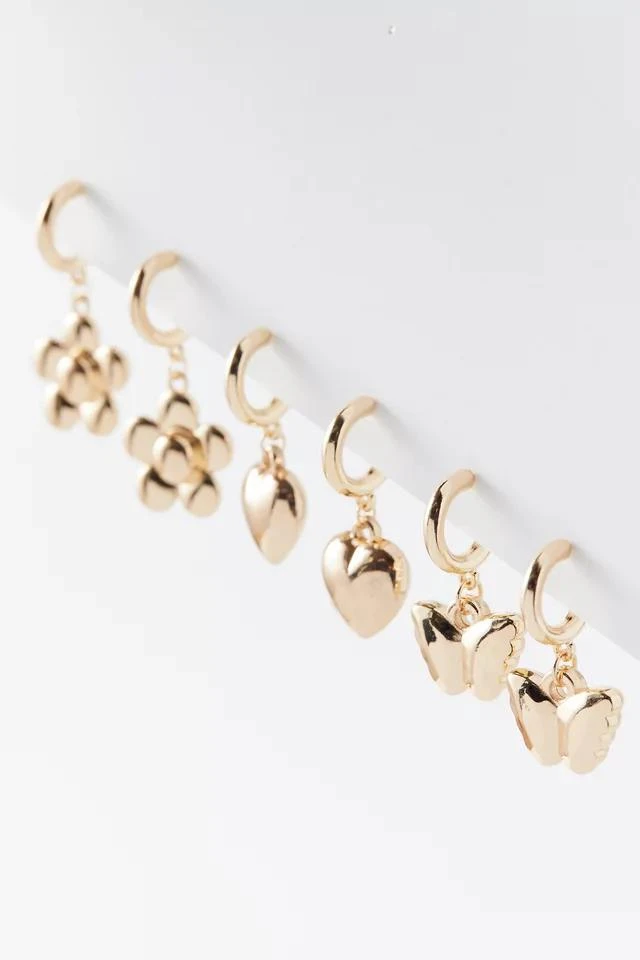 商品Urban Outfitters|Puffy Icon Charm Hoop Earring Set,价格¥38,第1张图片