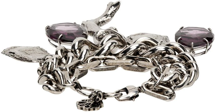 商品Alexander McQueen|Silver Coral Oyster Charm Bracelet,价格¥2231,第4张图片详细描述